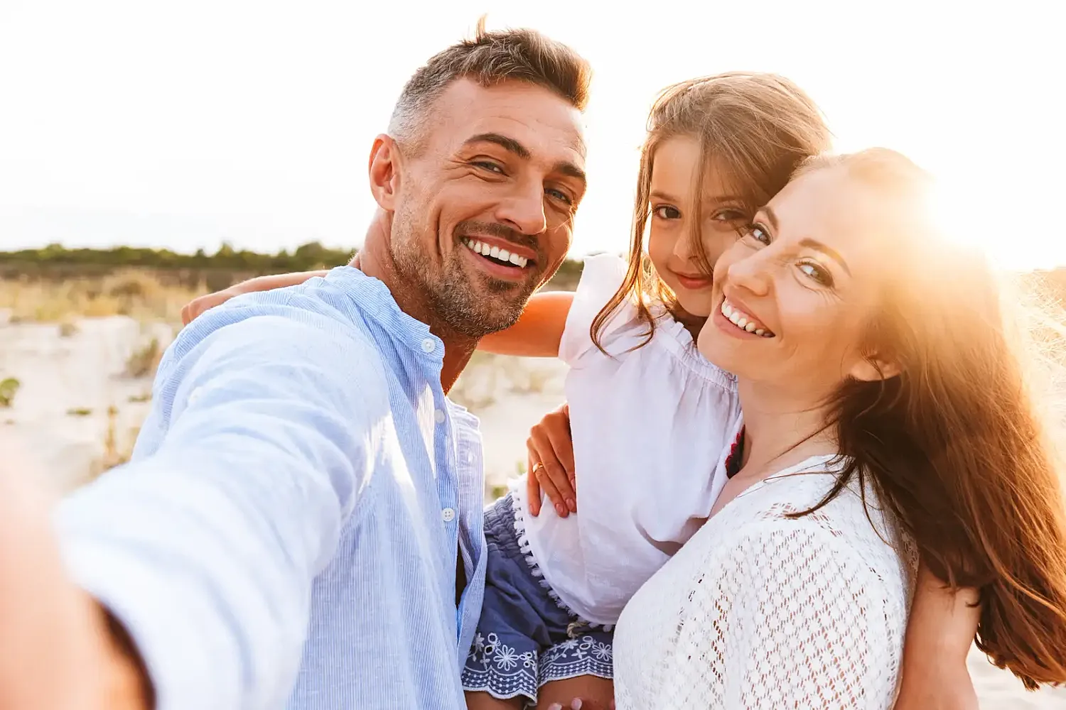 Family enjoying a sunny day together.